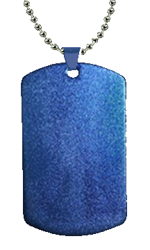 Blue Aluminum Dog Tag